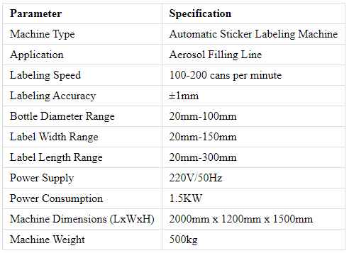 Especifica&ccedil;&atilde;o da m&aacute;quina de etiquetagem de adesivos