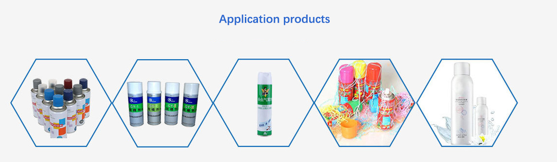 Produtos de aplica&ccedil;&atilde;o para m&aacute;quinas de enchimento de aerossol