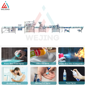 Máquina de enchimento automática de saco BOV na válvula para spray nasal Spray de azeite Desodorante Spray de gel de barbear Spray de tinta à base de água Spray de tinta à base de água Extintor de incêndio