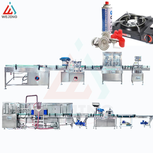 Aerossol Butana LPG Máquina de enchimento de gás automático Aerossol Fazendo linha de produção