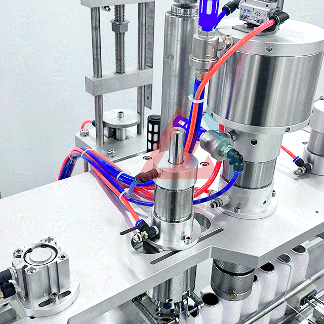 4 em 1 máquina de enchimento semiautomática de aerossol, máquina de enchimento de latas de spray de aerossol