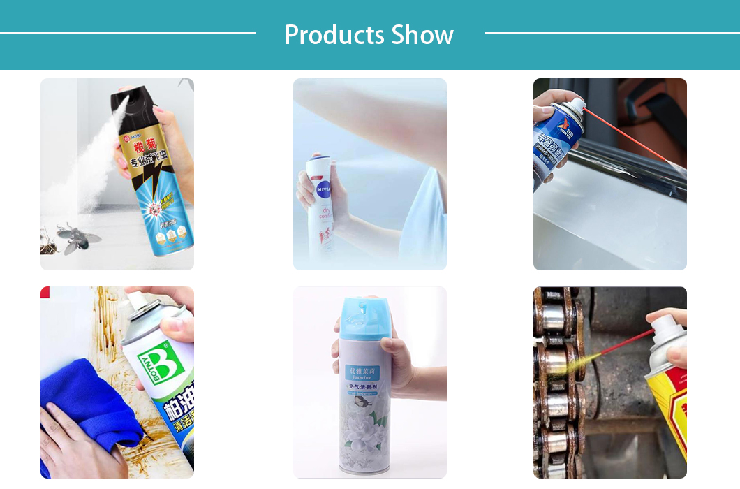 Produtos em spray aerossol