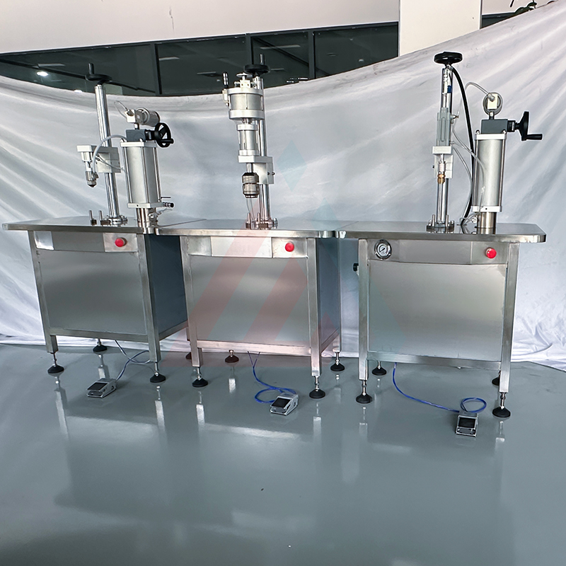 Máquina de enchimento semiautomática de spray corporal para desodorante em aerossol e ambientador para venda