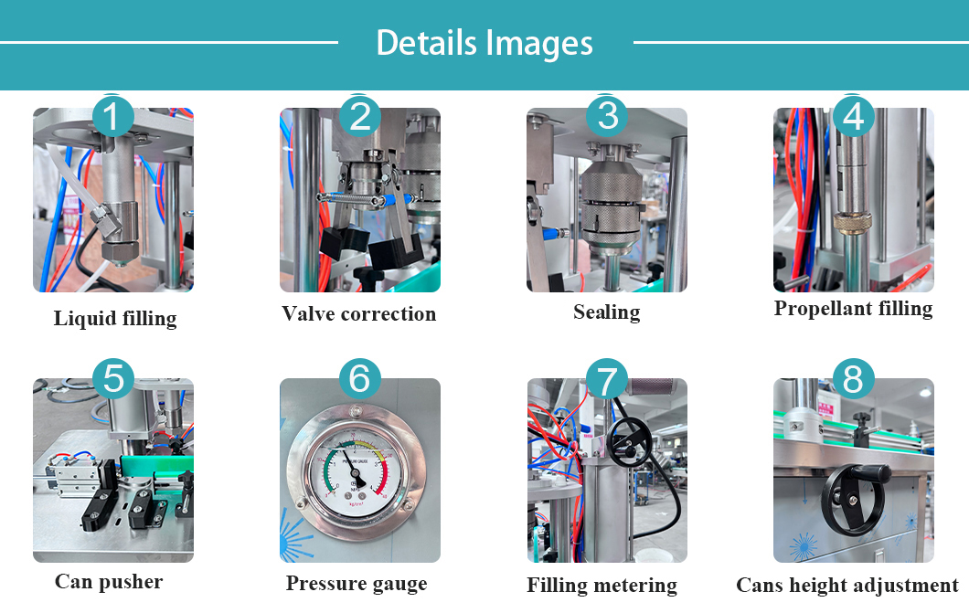 4 em 1 M&aacute;quina de enchimento de aerossol