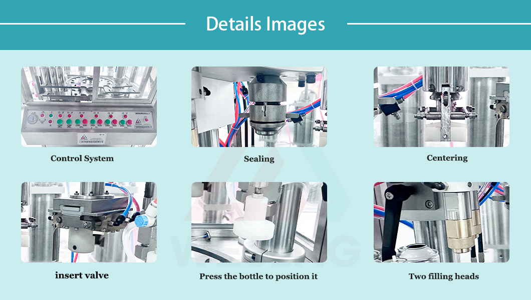 M&aacute;quina de enchimento de aerossol com v&aacute;lvula de inser&ccedil;&atilde;o