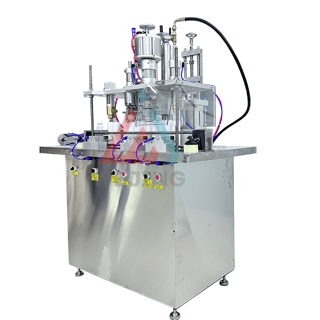 4 em 1 máquina de enchimento semiautomática de aerossol, máquina de enchimento de latas de spray de aerossol