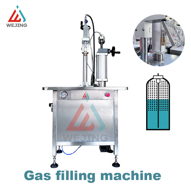 Máquina de enchimento e selagem de latas de aerossol manual semiautomática de alta qualidade
