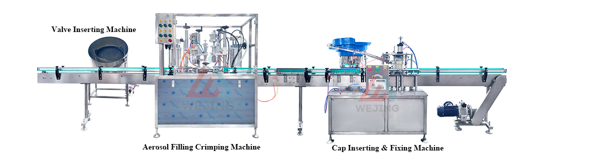 m&aacute;quina de enchimento de aerossol autom&aacute;tica 4 em 1